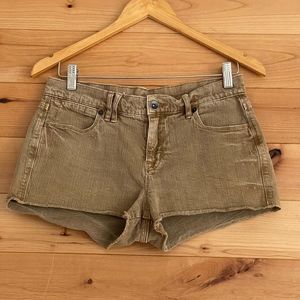 Madewell brown jean cut off distressed denim shorts